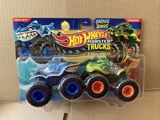 HOT WHEELS DIECAST MONSTER TRUCKS - Great Bite Vs Rageasaur - Combined Postage