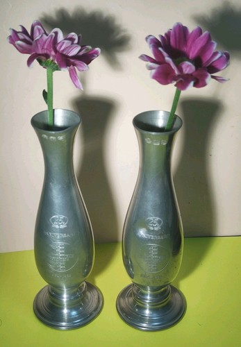 Pair sheffield pewter - pair, bud