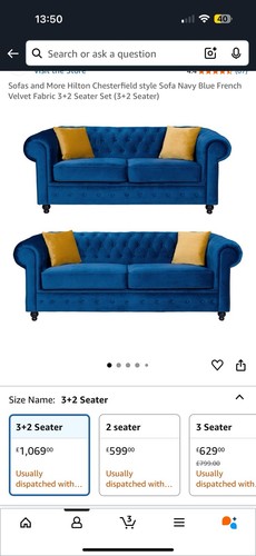 Velvet sofa bed - velvet, 3