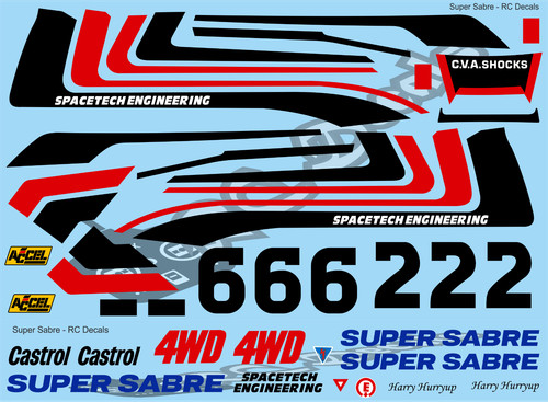 Vintage super sabre decals - super, /