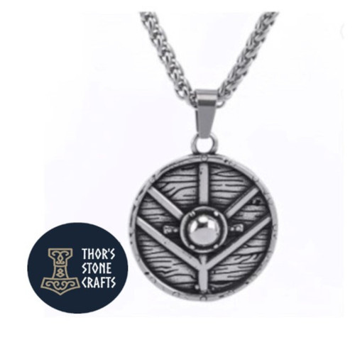 Viking shield pendant necklace - pendant,