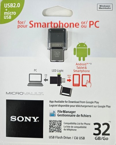 Sony 32gb dual - micro, usb