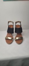 United Nude High heal sandals/shoes Black & Gold  size 38