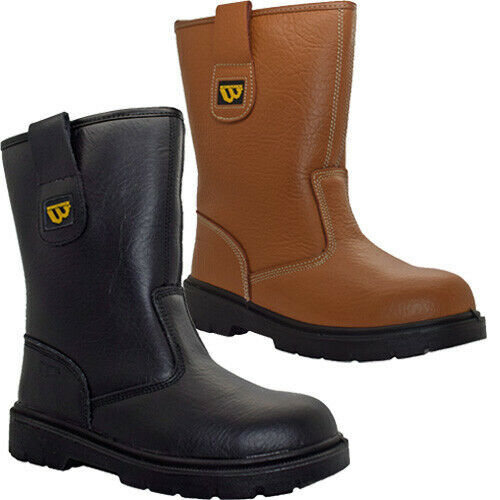 Mens leather safety steel - mens, toe
