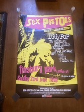 SEX PISTOLS FINSBURY PARK RARE 1996 HUGE ORIG SUBWAY POSTER NR MINT COND PUNK