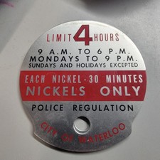 New  Park O Meter  Time Plate