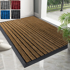 Non Slip Rubber Door Mat Heavy Duty Indoor Outdoor Washable Rug Welcome Door Mat