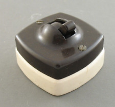 Vintage Square Britmac Little Briton Light Switch Bakelite Brown Rare SPDT 2-Way
