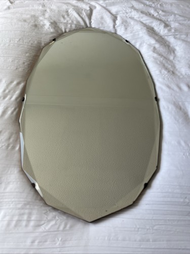 Vintage art deco oval bevelled - vintage,
