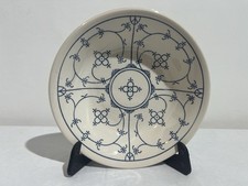English Ironstone Tableware Bowl Small Snack Blue White Floral Strawflower