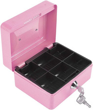 Cash Boxes with Keys, Safe Box with Key Lock Portable Steel Petty Fireproof Wate