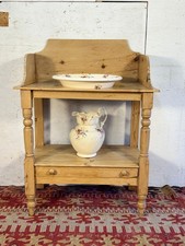 Victorian Pine Washstand  -