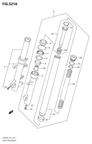Suzuki genuine bolt - suzuki, fork