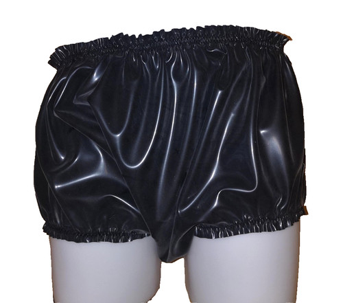 Black latex pants full - latex, rubber