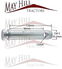 Cat 2 Tractor Top Link Pin 25mm x 90mm Useable Length