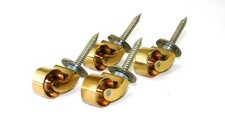x4 Solid brass 25mm screw in polished brass furniture castors SP25B