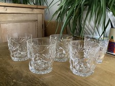 5 Waterford Crystal Ashling Whiskey Tumblers 8.5cm x 8cm rim