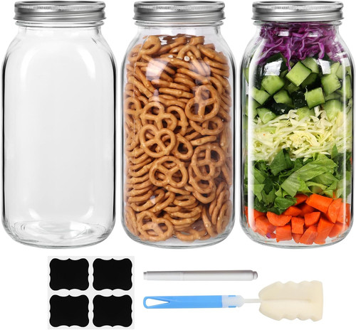 Pack large mason jars oz - mason,