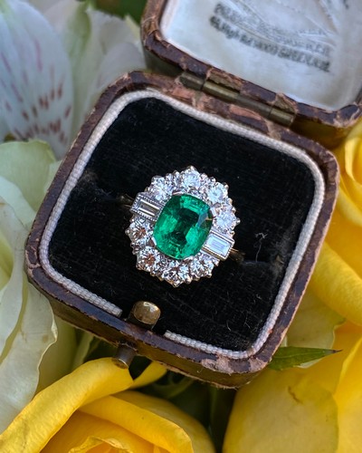 Art deco emerald and - art,