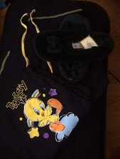 Vintage Nwt La Senza Tweety Pyjama Set Size 8 With La Senza Slippers Size 3
