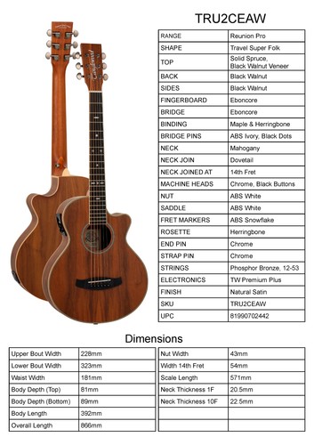 Travel guitar tanglewood - guitar,,