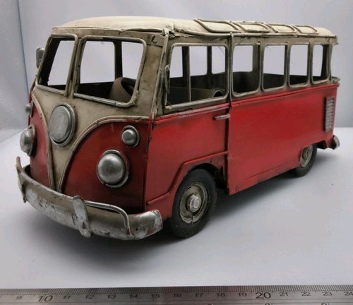 Vintage style bus tinplate - vw,