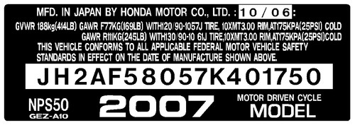 Honda nps50 headtube - nps50, /