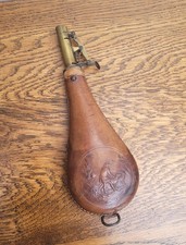 Antique  Leather & Brass Shot