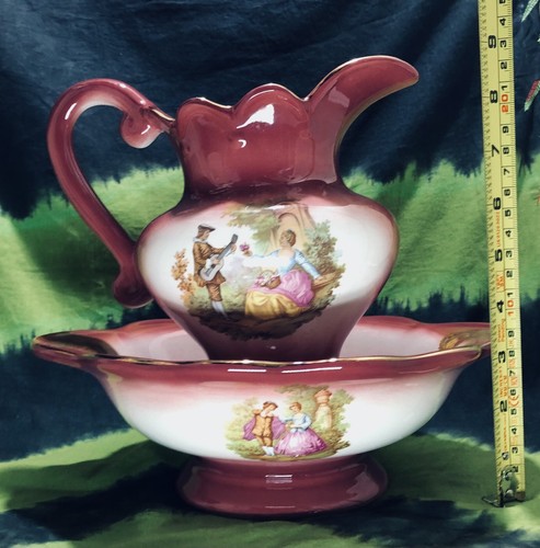Pastal red pink wash jug - red, &