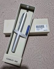 Cerruti 1881 Silver Fountain Pen with one Blue Ink cartridge NEW IN BOX RRP: €60