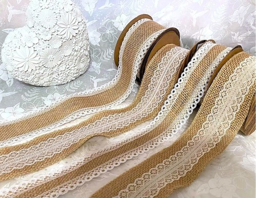 Hessian lace woven edge - hessian, &