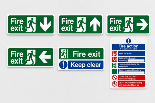 Fire exit sign 3mm - fire,