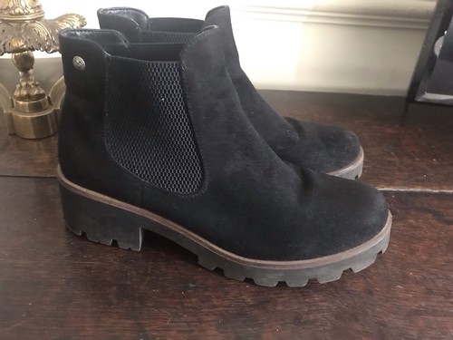 Rieker black suede - black,