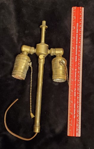 Vintage leviton brass double - brass,