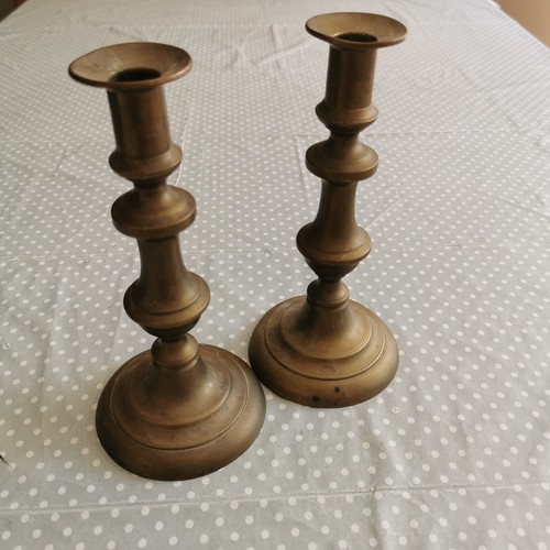 Vintage brass candlestick - brass,