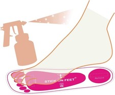 Economy 25 Pairs(50 feets) Pink Spray Tanning Sticky feet Pads Protectors for F