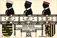 Studentika Postcard Dresden, Technical University, Corps Teutonia,... - 11275535