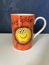 Dunoon Hairy Scarys Spider Orange Design Jane Brookshaw mug cup Made in Scotland