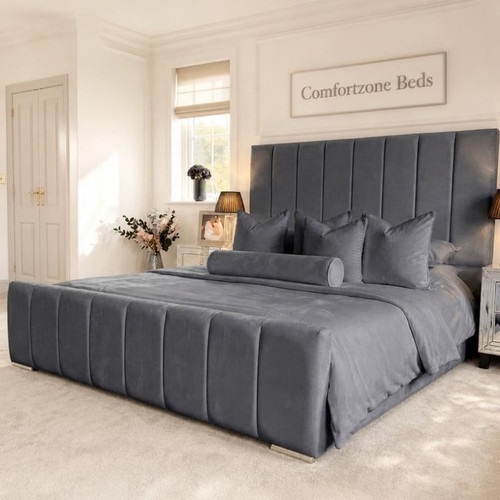 Luxury panel bed frame plush - luxury,