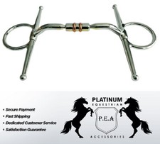 Snaffle Full Cheek Mullen Barrel Copper Roller All sizes Horse bit PEA UK Stock
