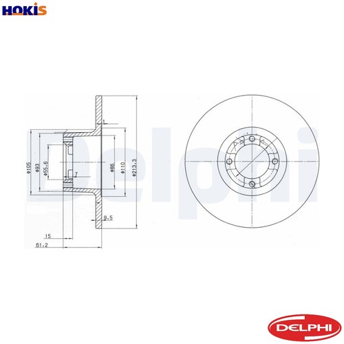Brake disc bg2081 - brake,