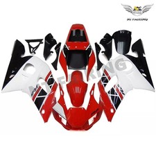 UK Fairing Kit Red White Injection ABS Kit Fit for YAMAHA 1998-2002 YZF R6 b064
