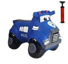 Space Hoppers for Kids HAPPY HOPPERZ BLUE POLICE TRUCK Vehicle Bouncers.