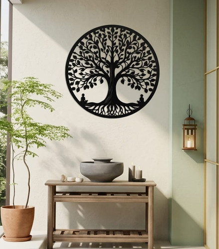 Tree life metal plaque - life,