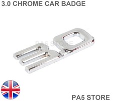 3.0 Full Chrome Car Badge -