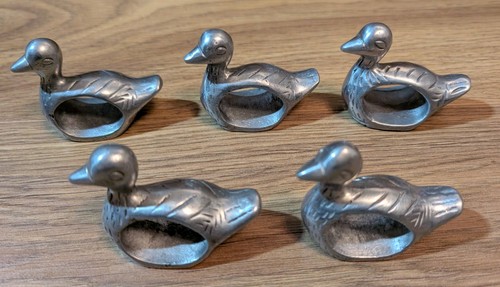 Vintage duck napkin rings - vintage,