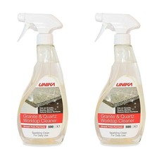 2 x Granite & Quart Worktop Cleaner Spray 500 ml Non-Abrasive CLEANGRANITE-UN