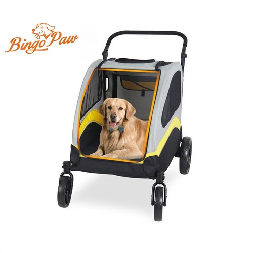 Foldable large dog stroller - foldable,