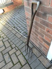 Brades Skelton Loading Fork Republic Of Ireland Wooden Y Handle vgc