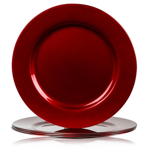 4pcs metallic red charger - 4pcs,